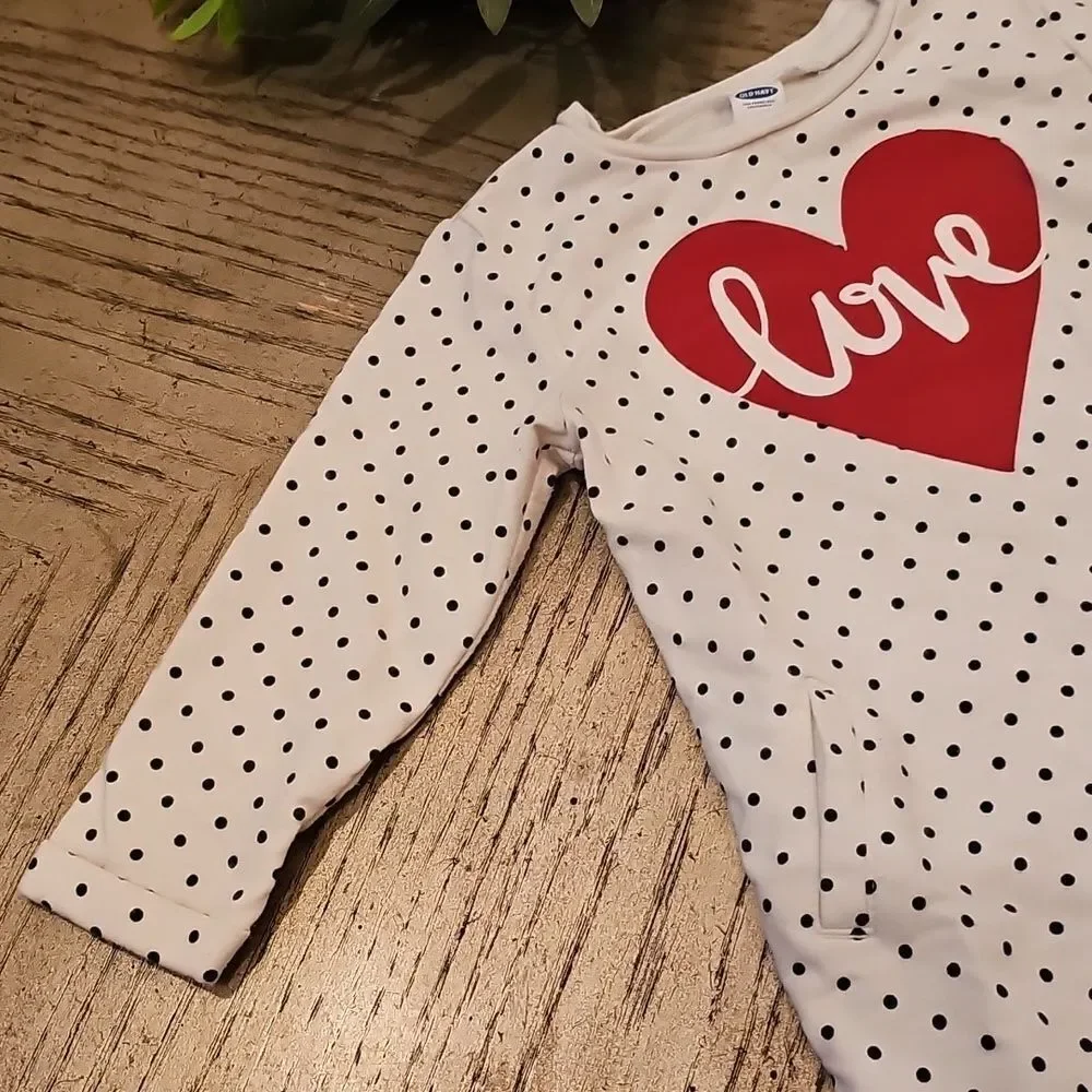 Polka Dot Dress with Red Heart 18-24 Month